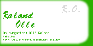 roland olle business card